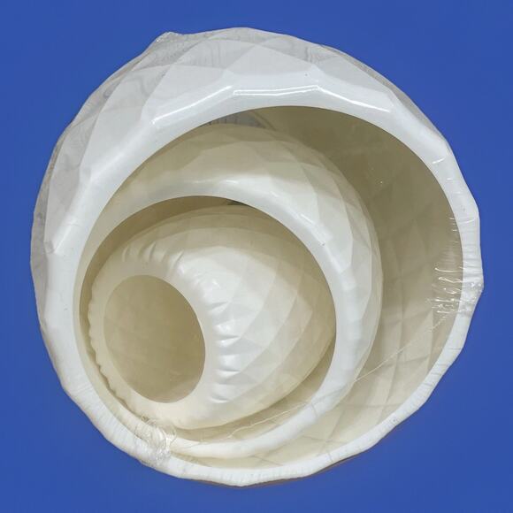 24" Stacked Eggs Easter Blow Mold Decor 3 Pieces White NEW DIY Paintable Sealed - Picture 3 of 6